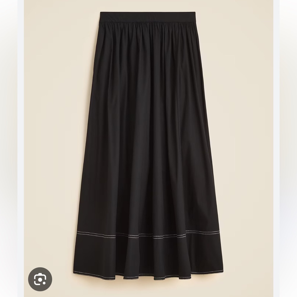 J. Crew Poplin Midi Skirt